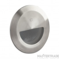 Collingwood Wall Light Recessed Rnd Asym 4000K LED IP67 50Deg Beam Angle 2.6W 240V 59lm Stainless Steel 316 Brushed
