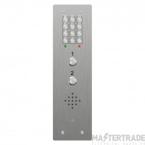 Bell 2 Button Flush Vandal Resistant Audio Entry Panel with Keypad