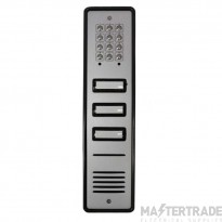 Bell 3 Button Surface Audio Entry Panel with Keypad, Aluminium