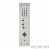 Bell 3 Button Flush Vandal Resistant Audio Entry Panel with Keypad