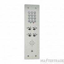 Bell 4 Button Flush Vandal Resistant Audio Entry Panel with Keypad
