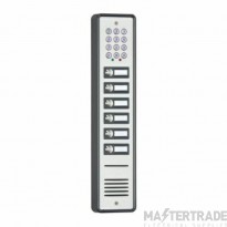 Bell 6 Button Surface Audio Entry Panel with Keypad, Aluminium