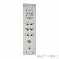 Bell 6 Button Flush Vandal Resistant Audio Entry Panel with Keypad