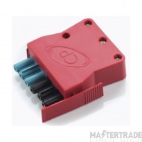 CP Electronics Vitesse Plug Modular 6P Luminaire Male Conn Black/Blue Coding Red
