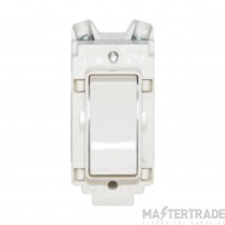 Crabtree Rockergrid 10A 2 Way & Off Retractive Grid Switch White