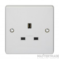 Crabtree Capital 1 Gang 13A Unswitched Socket White
