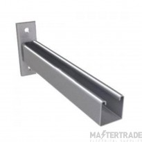 Channel 150mm Cantilever Arm Flat Plate 2 Hole Hot Dipped Galvanised