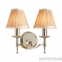 Interiors 1900 Stanford Double Wall Light Nickel 63656