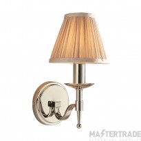 Interiors 1900 63657 Stanford 1Lt Polished Nickel Wall Light with Beige Shade