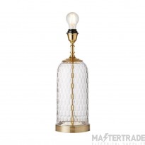 Endon Wistow One Light Table Lamp In Solid Brass And Clear Glass Fitting Only