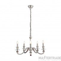 Endon Finsbury Five Light Ceiling Pendant In Polished Cast Aluminium (Fitting Only)