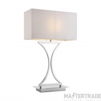 Endon Table lamp With Chrome Base & Cream Shade