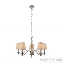 Endon Astaire Large Ceiling Pendant Light in Satin Nickel Finish