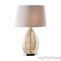 Endon Kew Glass Table Lamp with Mink Shade
