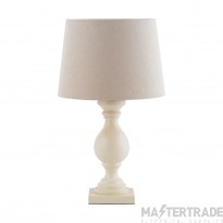 Endon Marsham Ivory Wooden Table Lamp with Shade