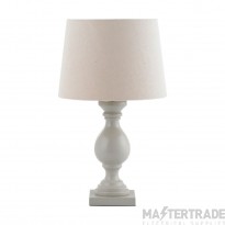 Endon Marsham Taupe Wooden Table Lamp with Ivory Shade