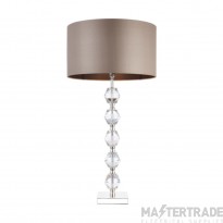 Endon Crystal Table Lamp In Silver Plate WIth Shade