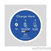 Eo Charging Post Mounted Ev Charger Sign - Charge Here