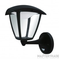 Eterna Lantern LED 4000K c/w PIR 8W Black Aluminium