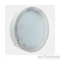 Eterna Luminaire 3hrM Circular LED Utility Prismatic Diffuser IP65 18W 1600lm 290x100mm White