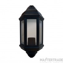 Eterna Lantern Half ES IP44 w/o GLS 60W Black Polycarbonate
