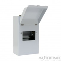 Europa Enclosure Closed Front 4 Module c/w Metal Lid & Tails IP40 Clad