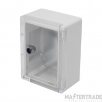 Europa Enclosure Insulated Clear Door c/w Back Plate & Brackets IP65 IK09 350x250x150mm ABS