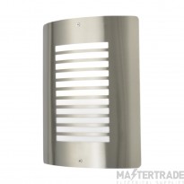 Forum Stainless Steel Zinc Sigma Outdoor E27 Slatted Wall Fitting, 60W, IP44