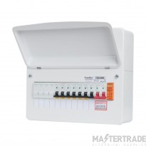 FuseBox 10 Way SPD T2 Main Switch Consumer Unit c/w Tail Clamp 100A