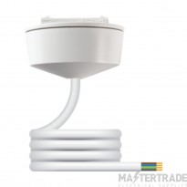 Hager Klik 6A 4 Pin Ceiling Rose and Cover White c/w 0.75mm2x2m PVC Flexible Cord