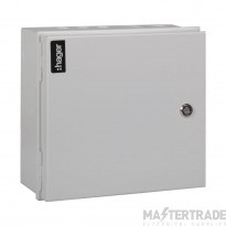 Hager Distribution Board TPN/A 16 Mod c/w 100A Switch 132.5x300x465x5.2mm Plain