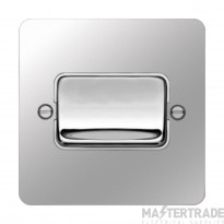 Hager Sollysta Plate Switch 1 Gang 2 Way c/w Wide Rocker White Insert 10AX Polished Steel