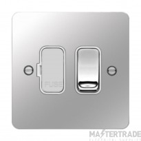 Hager Sollysta Connection Unit DP Switched Fused c/w White Insert 13A Polished Steel