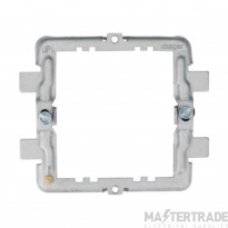 Hager Sollysta Grid Frame 2 Gang for Moulded/Decorative/Metalclad White