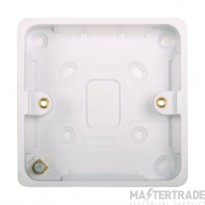 Hager Sollysta 1 Gang 20mm Surface Pattress Back Box White