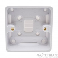 Hager Sollysta 1 Gang 28mm Surface Pattress Back Box White