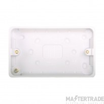 Hager Sollysta 2 Gang 28mm Surface Pattress Back Box White