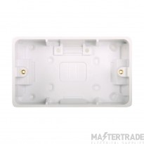 Hager Sollysta 2 Gang 46mm Surface Pattress Back Box (Shaver Socket) White
