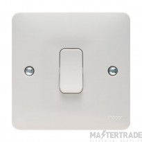 Hager Sollysta Plate Switch 1 Gang 2 Way 10AX White