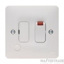 Hager Sollysta Connection Unit DP Switched Fused c/w Flex Outlet LED Indicator Marked Fan 13A White