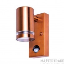 Integral LED ILDED046 Outdoor Stainless Steel Down Wall Light Pir Ip54 1Xgu10 Copper