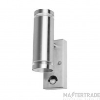 Integral LED ILDED047 Outdoor Stainless Steel Up And Down Wall Light Pir Ip54 2Xgu10 Steel
