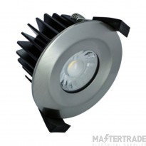 Integral Downlight Fire Rated Low Profile LED 4000K Dimmable c/w Bezel 60Deg 10W 850lm 70-75mm Satin Nickel