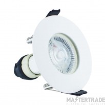 Integral Downlight Fire Rated Static Round w/o Lamp GU10 Holder & Terminal Block 70mm White