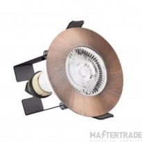 Integral LED ILDLFR70D048 Evofire Fire Rated Downlight 70Mm Cutout Ip65 Copper Round +Gu10 Holder & Insulation Guard