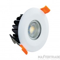 Integral Downlight Warmtone Fire Rated LED Dimmable Cut Out 38deg Beam Angle 6W 450lm 70mm White