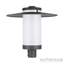 Integral LED ILSLA001 Amenity Post Top Canopy Lantern 3200Lm 45W 4000K Ip66 Diffuser Pc Opal With Hood 76Mm Spigot Surge 10Kv Nema3 Socket Dusk-Dawn Photocell