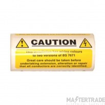 Mixed Cable Notice Self Adhesive Vinyl 130x60mm Roll=100