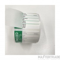 Label Laminated Pass Test Large 42.5x32.5mm Roll=250