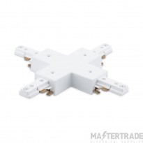 JCC Mainline Mains IP20 4-Way Track Connector White